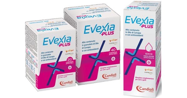 Evexia Plus Gocce Per Cani E Gatti Con Olio Di Canapa E Antiossidanti 40 Ml